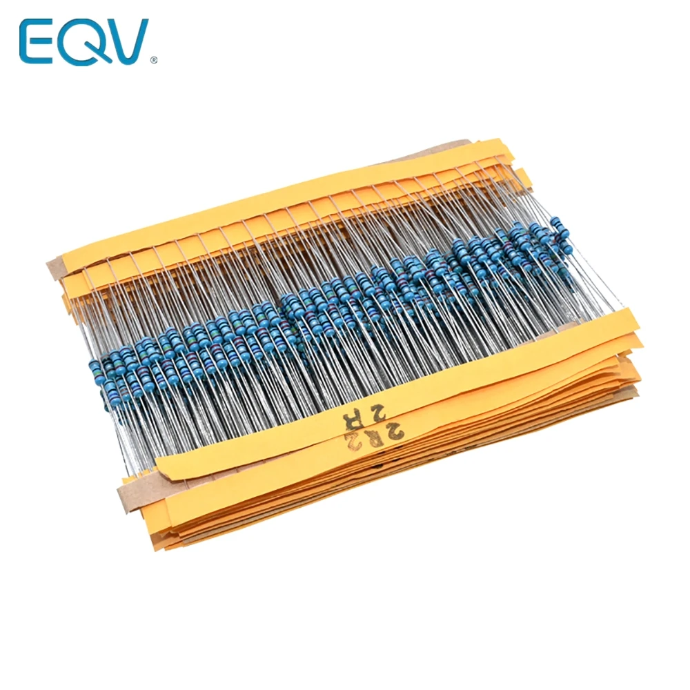 2600pcs/lot 130 Values 1/4W 0.25W 1% Metal Film Resistors Assorted Pack Kit Set Lot Resistors Assortment Kits Fixed resistor