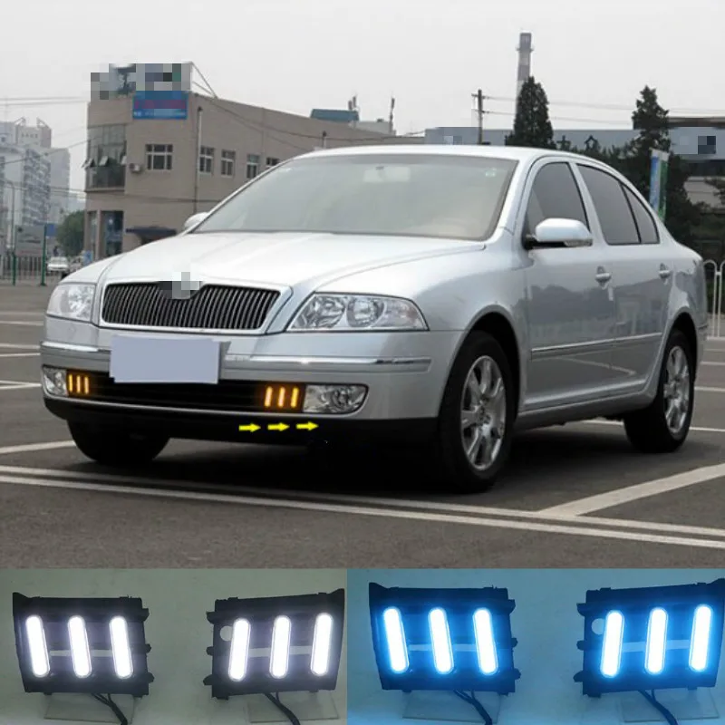 

2PCs/set Car styling Daylight Daytime Running light led drl For Skoda Octavia A5 2007 2008 2009 waterproof daylight