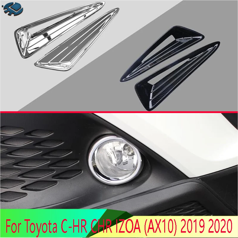 

For Toyota C-HR CHR IZOA (AX10) 2019 2020 Car Accessories ABS Chrome Front Fog Light Lamp Cover Trim Molding Bezel Garnish