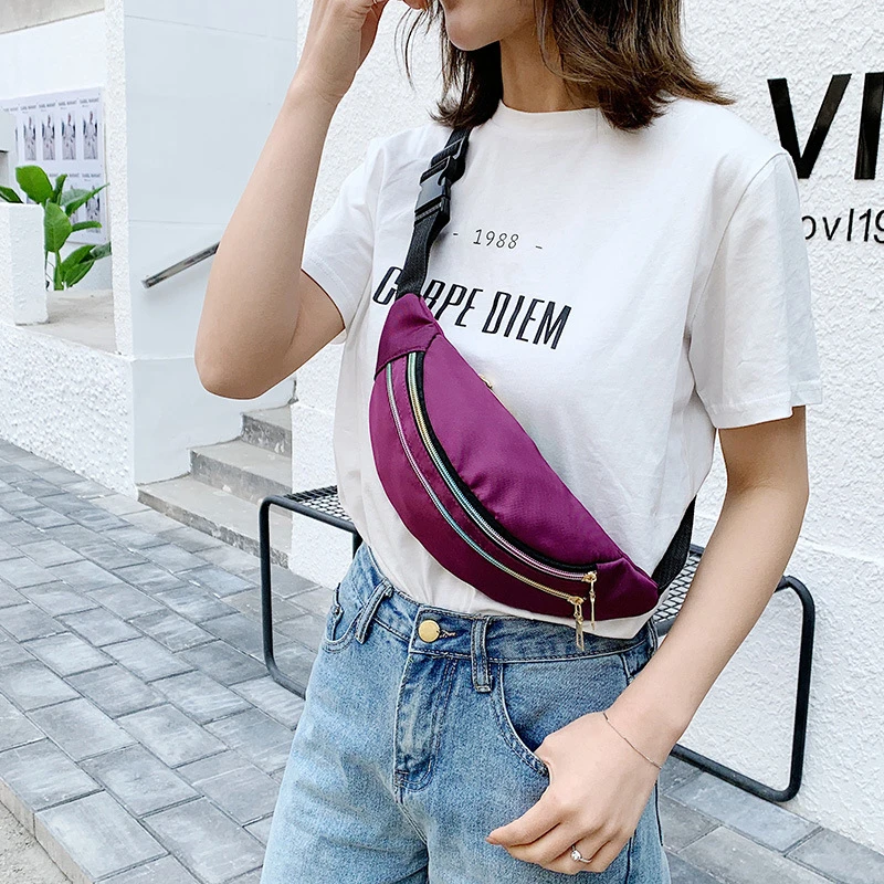 Waist Bag Leopard Fanny Pack Harajuku Style Women\'s Belt Bag Murse Banana Fashion Bum Bag Sling Chest Bag for Travel Dailylife