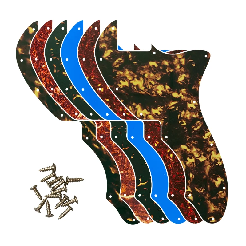 

Fei Man Custom Guitar Parts For US Tele 69,Thinline Guitar Pickguard Blank With 12 Screw Holes Scratch Plate,Flame Pattern