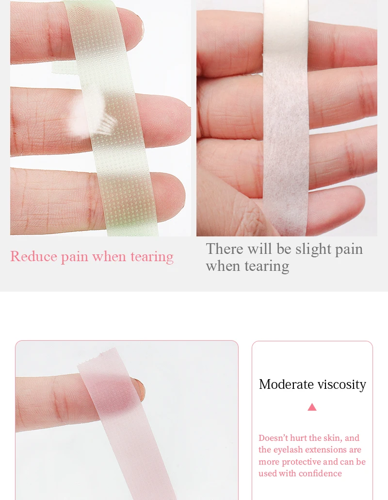 5 Rollen bunte Wimpernverlängerungs-Tapes, weiches, medizinisches, atmungsaktives PE-Klebeband für falsche Wimpern, Patches und Make-up-Tools – Detail 4