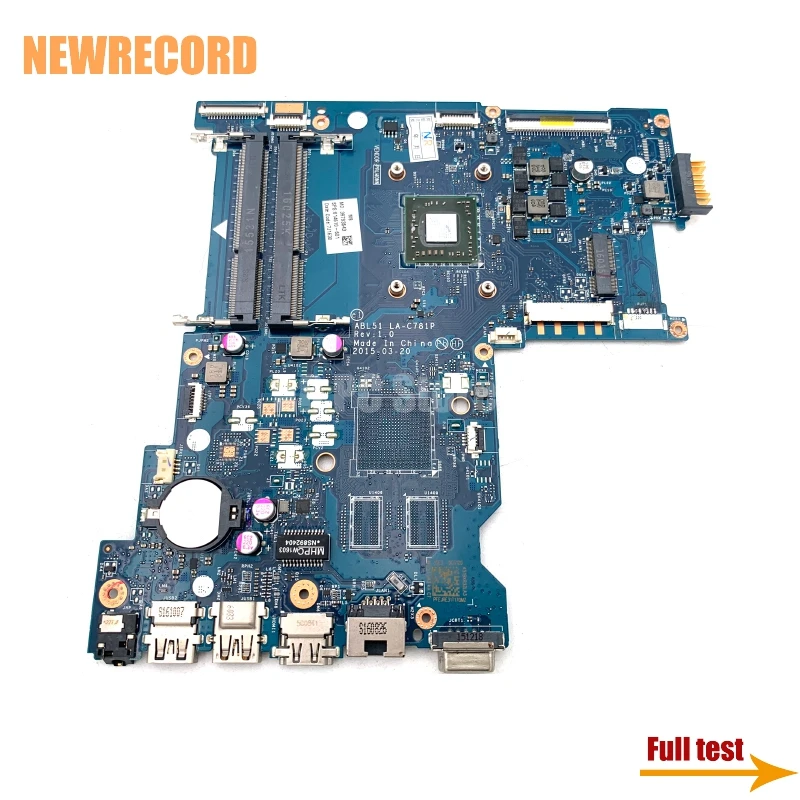 Imagem -03 - para hp Pavillion 15-af Abl51 La-c781p 814610001 814610601 818073-601 Laptop Motherboard Placa-mãe Teste Completo