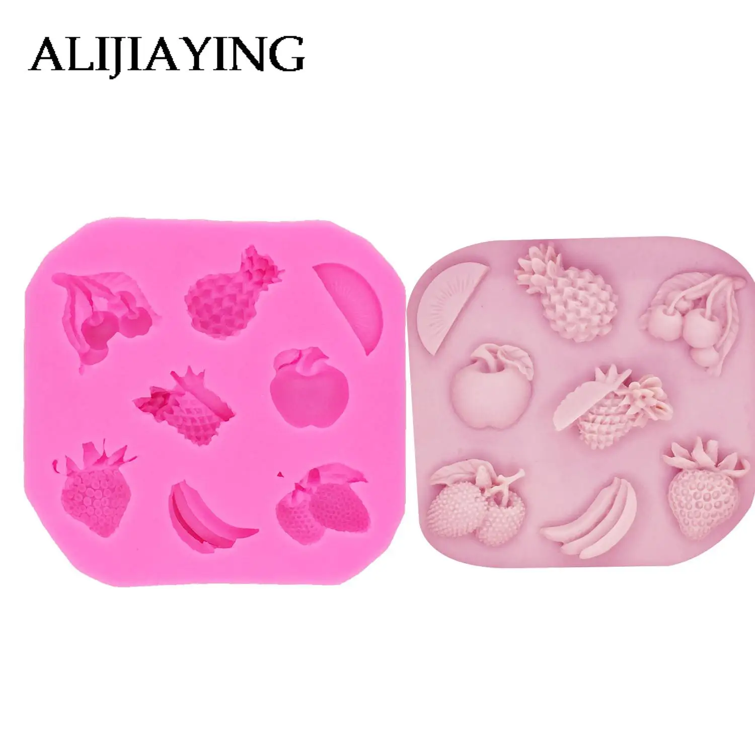 

M0265 Fruit pineapple banana strawberry apple cherry chocolate cake decorating tools DIY fondant silicone mold