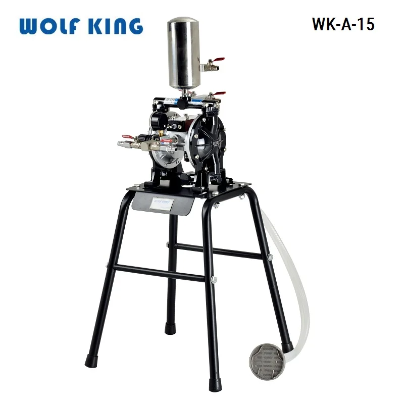 

Wolfking WK-A-15 25L/min Mini Pneumatic Diaphragm Paint Pump 3/8" Fluid Transfer, A-15 Air Pump