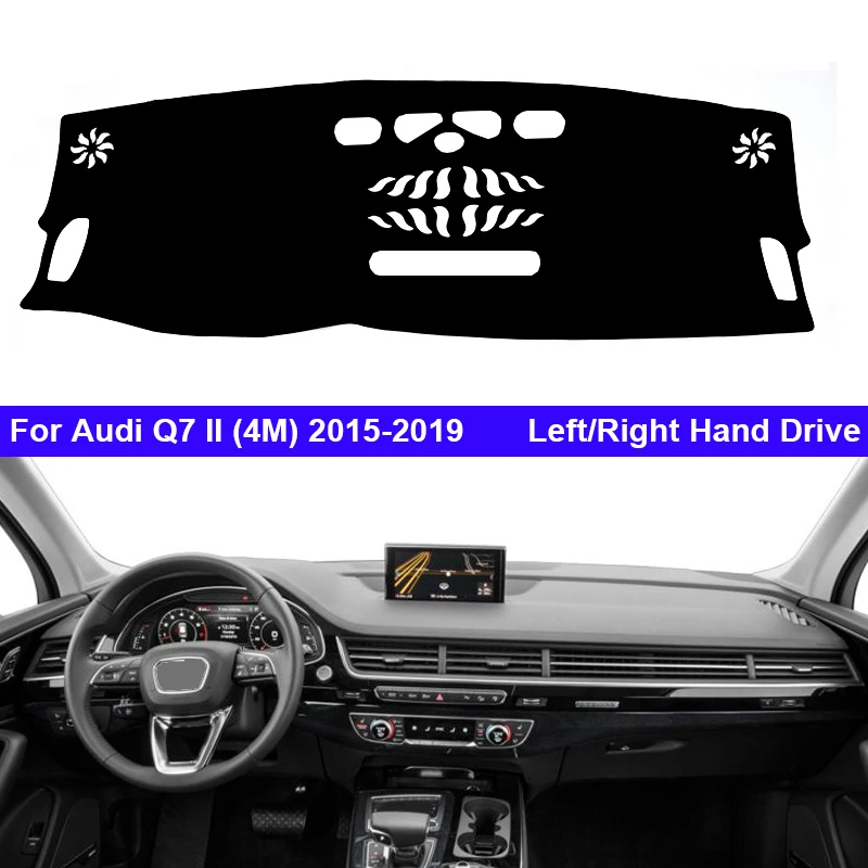 Car Inner Dashboard Cover For Audi Q7 II (4M) 2015 - 2019 Auto Dash Mat Carpet Cape Sun shade Dashmat Rug 2018 2017 2016