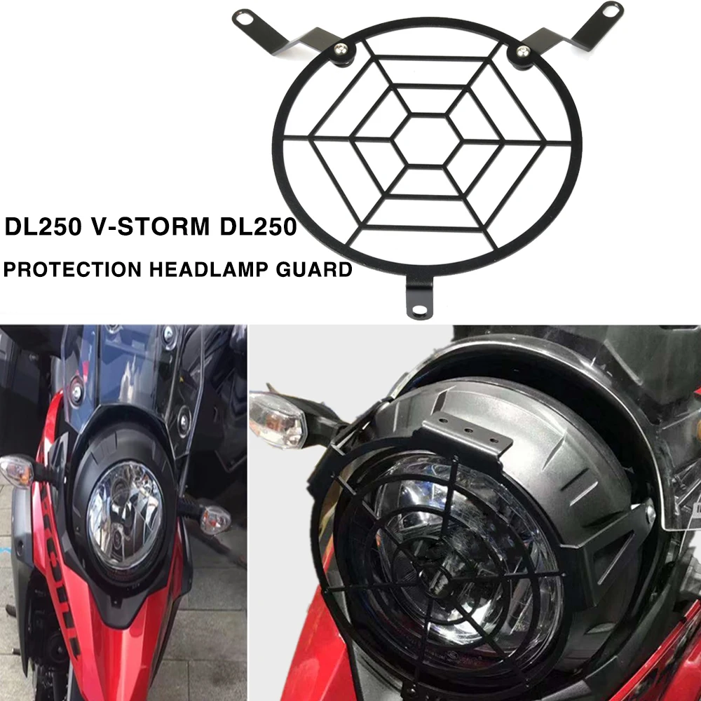 

For SUZUKI DL250 V-Strom DL 250 VStrom VStrom250 Motorcycle Accessories Headlight Grill Grille Cover Protection HeadLamp Guard