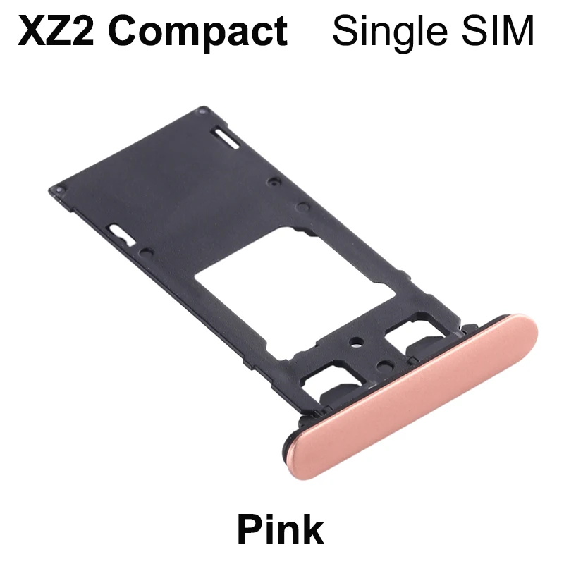 Aocarmo Micro SD SIM Card Tray Slot With Dust Plug Cover Replacement For Sony Xperia XZ2 Compact H8324 XZ2c XZ2mini 5inch