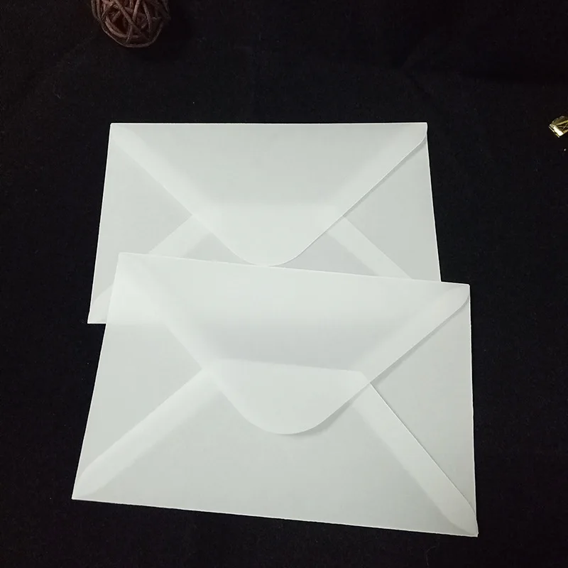 

(100pcs/lot) Transparent Paper Envelope Greeting Card Postcard Invitation Card Storage Envelopes