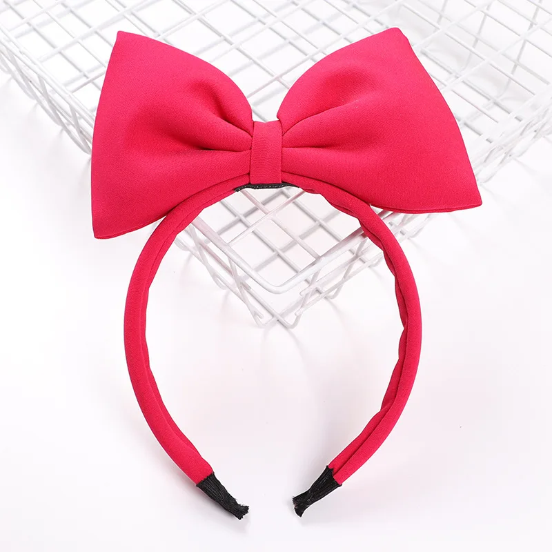 Children\'s Hair Accessories Snow White Hair Band Handmade Red Bow Headband Fabric Bow Tie Net Red Hair Band Headdress Fashion