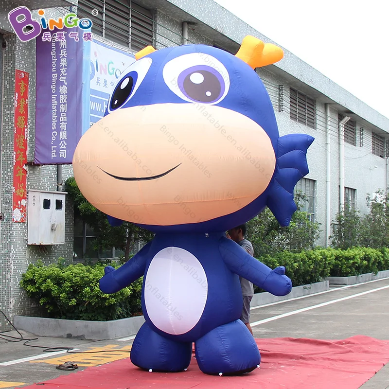 

Adorable 3.5 meters high inflatable cartoon deer for decoration / blue deer mascot balloon toys for sale