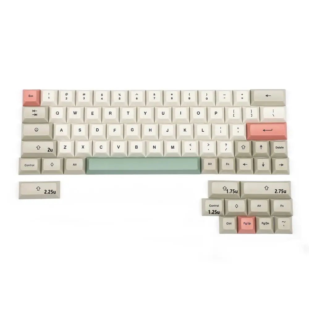 YMDK DSA Profile 9009 Blank Dye Sub 61 64 68 ANSI Keyset Thick PBT Keycap set For MX Mechanical Keyboard GH60 XD64 GK64 Tada68