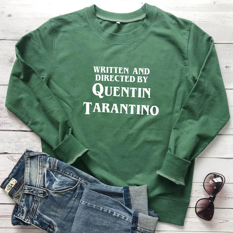Written and directed quentin Tarantino Sweatshirt Spring Tops Casual High Quality Cotton Yellow Jumper Tarantino Grunge Crewneck