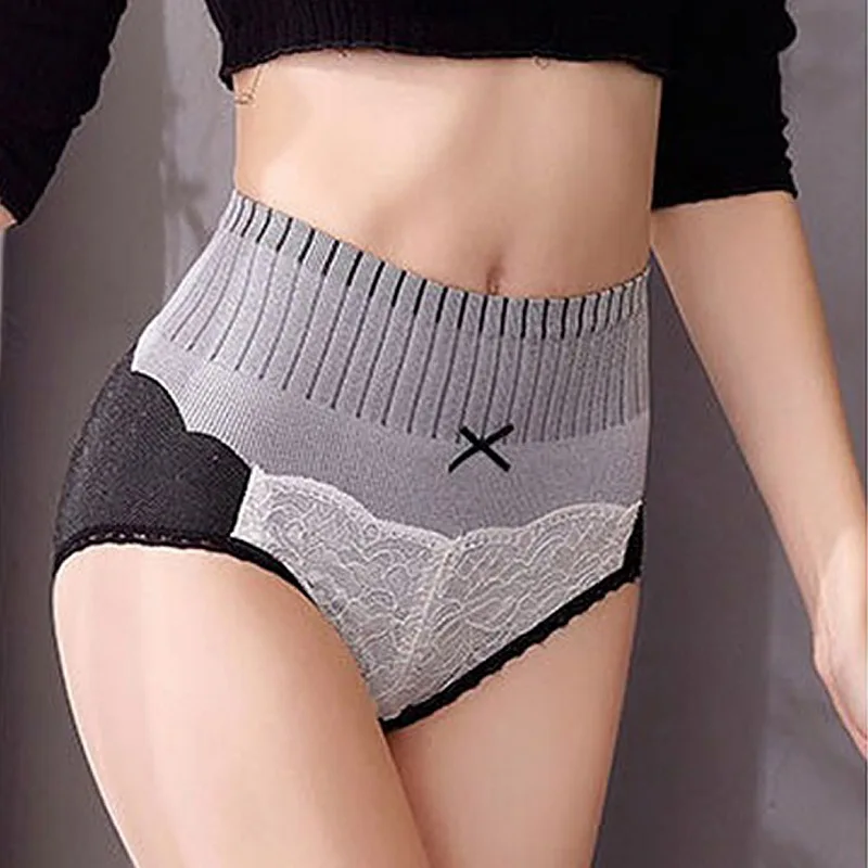 Seamless High Waist Body Shaper Women Tummy Control Pantie Butt Lifter Shapewear Cotton Crotch Slimming Thermal Underwear