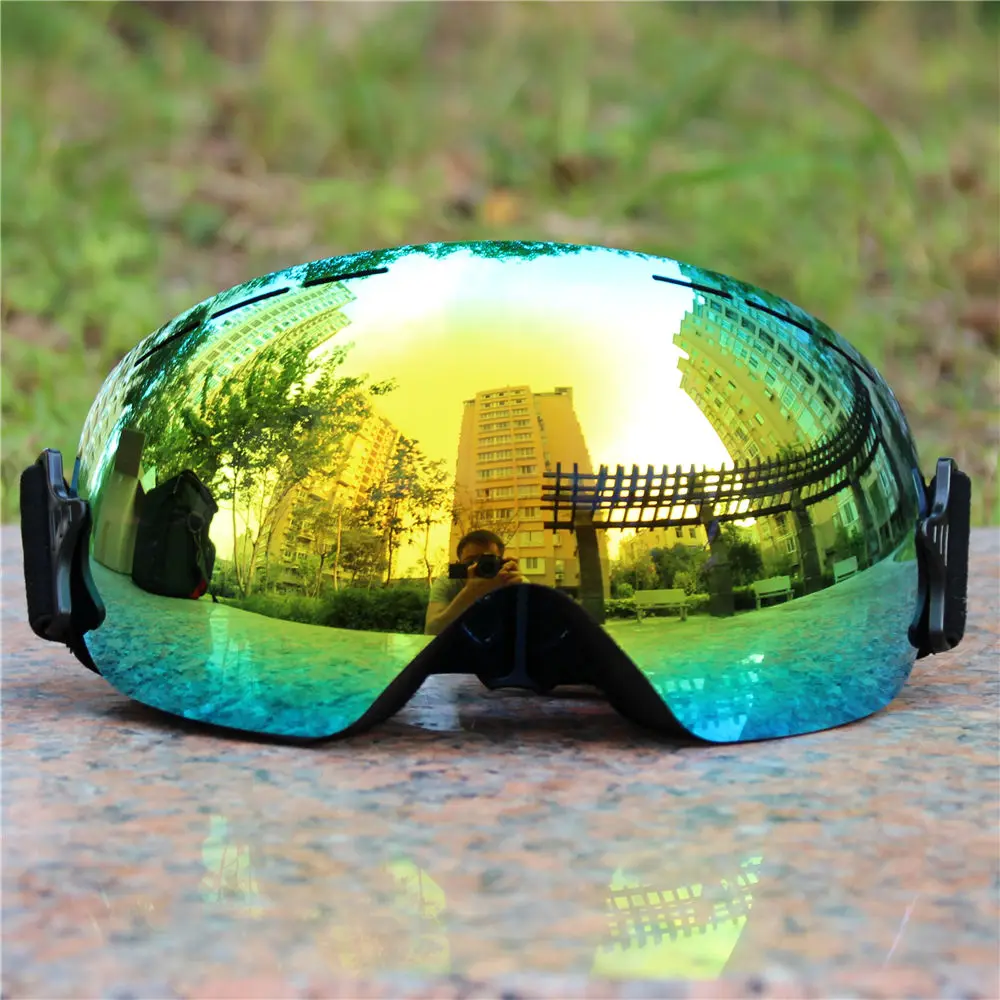 Full Color Light Ski Goggles Double Lens Layers Anti Fog Big Ski Glasses Skiing Men Snow Snowboard Goggles Winter Eyewear