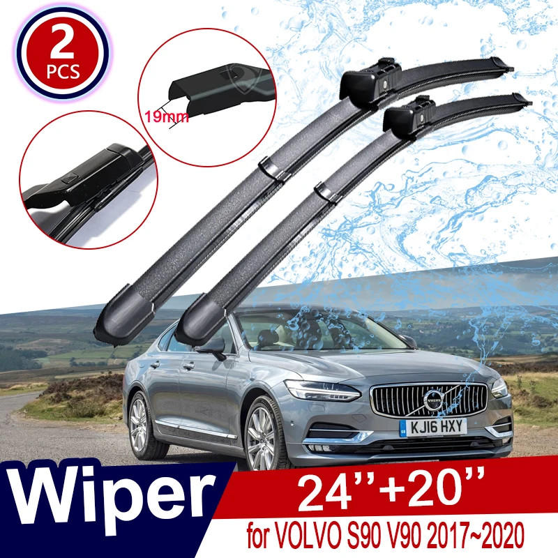 

Для VOLVO S90 V90 2017 ~ 2020 S 90 V дворники T4 T5 T6 T8 D3 D4 D5 AWD щетки стеклоочистителя автомобильные аксессуары 2018 2019