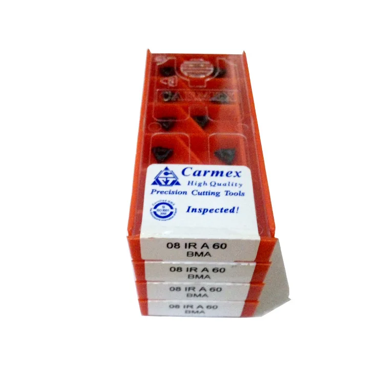 100% Original Carmex08IR1.5ISO 1.0ISO BMA A60 A55คุณภาพสูงCNCเกลียวใบมีดคาร์ไบด์เครื่องกลึงโลหะเครื่องมือ