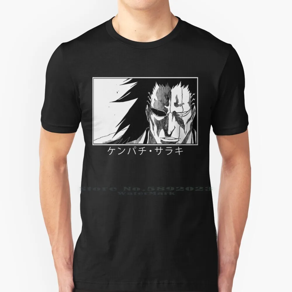 Kenpachi Zaraki T Shirt 100% Pure Cotton Big Size Kenpachi Zaraki Anime Manga Bleach