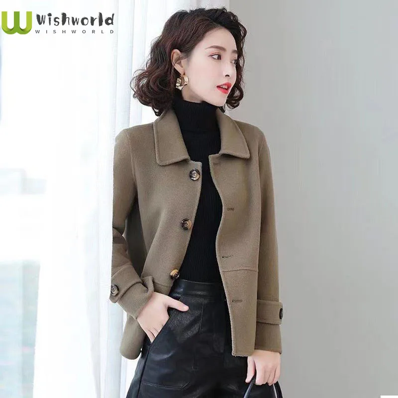 Cloth Coat Female Temperament Is Little Short of New Fund of 2021 Autumn Winters Is Han Edition Imitation Wool Women\'s Clothes