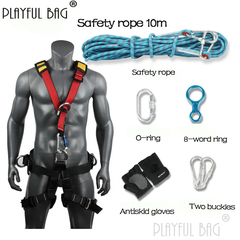 PB Playful bag Full body climbing downhill suit High work Cilmbing Rescue Safety belt Outdoor Saft belt Equipment ZL68