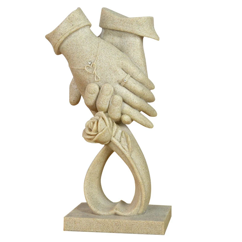 

Wedding Decoration Figurines Lover Hand Model Decoration Sculpture Bedside Display Artware Miniature Model Artcrafts Home Decor