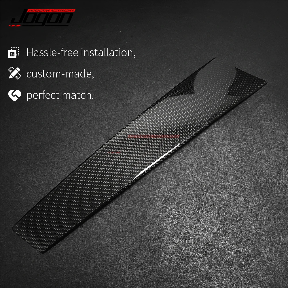 100% Carbon Fiber For BMW 3 Series G20 330i M340i 2019 2020 Car Door Window B Pillar Post Strip Cover Trim Accessories