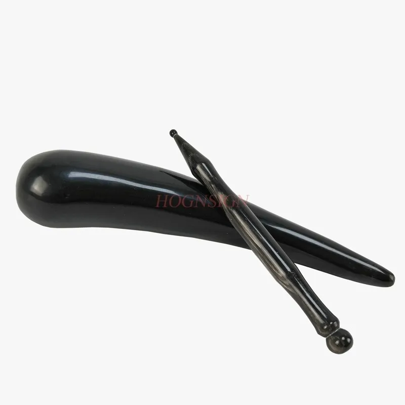 2pcs  Sticks Meridian Pencil Pressure Push Liver Increase Thick Round Stick Horn Point Acupuncture Cone Body Care Tool Massage