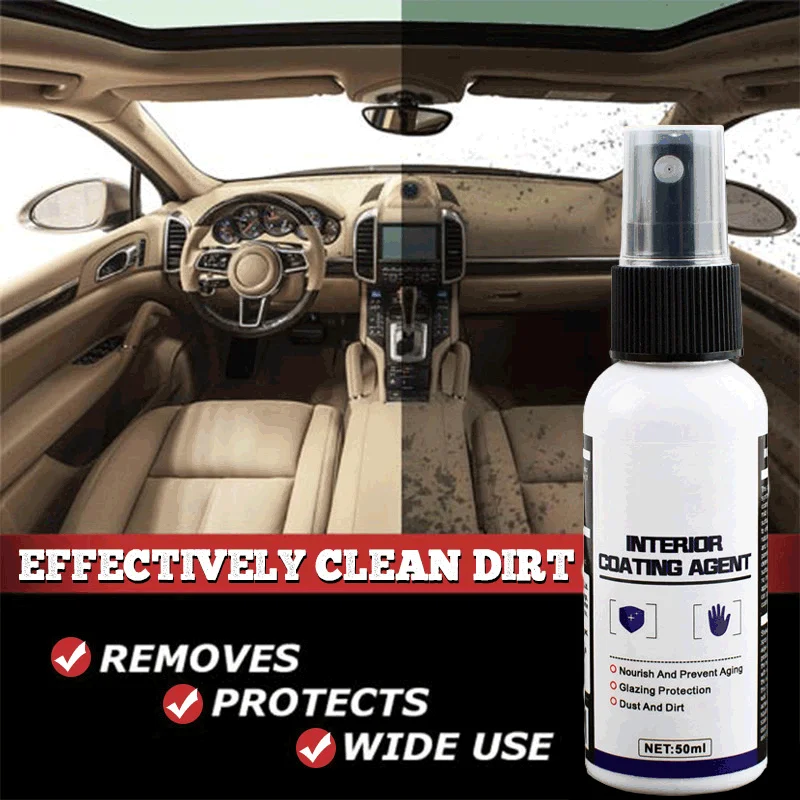 

Car Interior Cleaner Agent Automotive Interior Ceiling Leather Foam Cleaner Seat Cover Retread Auto Roof Dash Maintenance Tool