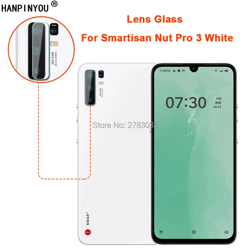 For Smartisan Nut Pro 3  White Clear Ultra Slim Back Camera Lens Protector Rear Camera Lens Cover Tempered Glass Protection Film
