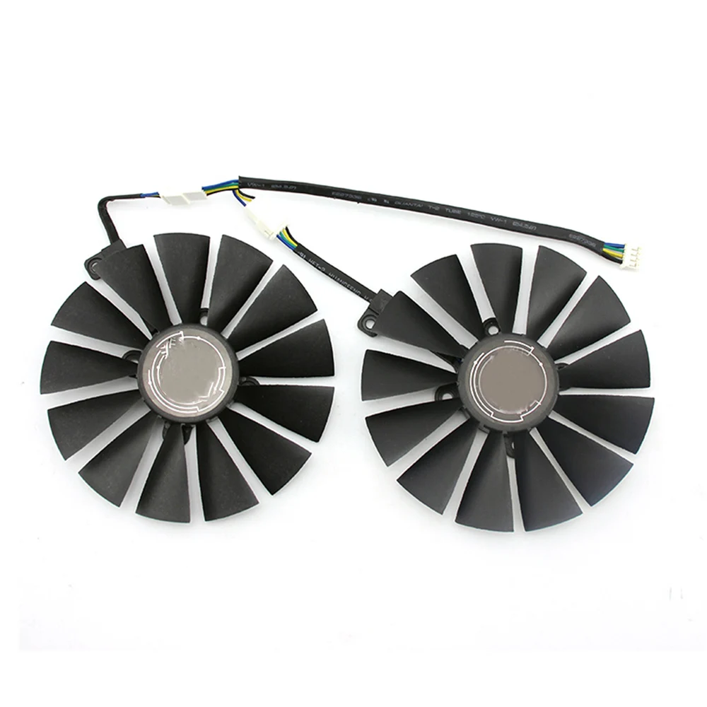 

4-pin Graphics Card Cooling Fan for ASUS DUAL-RX580-8G 13 Leaves/Dual Fan Version Repair Parts Replacement Video Card Cooler