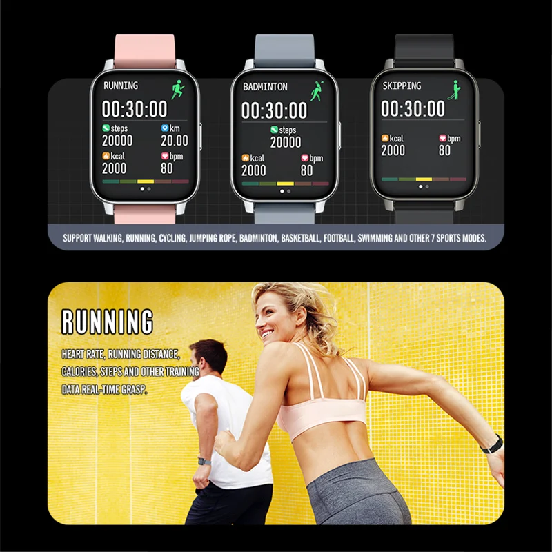 Inteligentny zegarek dla mężczyzn Full Touch 1.69 cala Fitness Tracker IP67 wodoodporny kobiety GTS 2 Sport Smartwatch dla telefonu Xiaomi