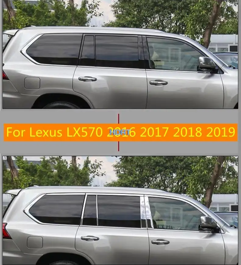 

Stainless Steel Car Door Window Trim Cover Decoration Strips For Lexus LX570 LX 570 2016 2017 2018 2019