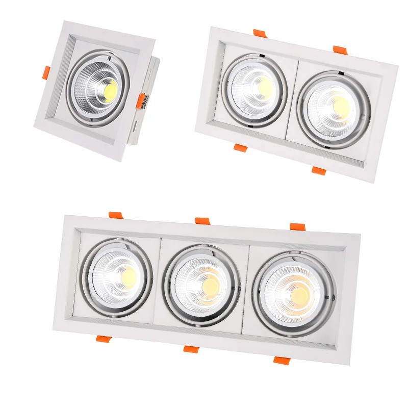 

Super Bright Recessed square LED Dimmable Downlight COB 10w 20W 30w LED Spot light LED decoration Ceiling Lamp AC110V 220V