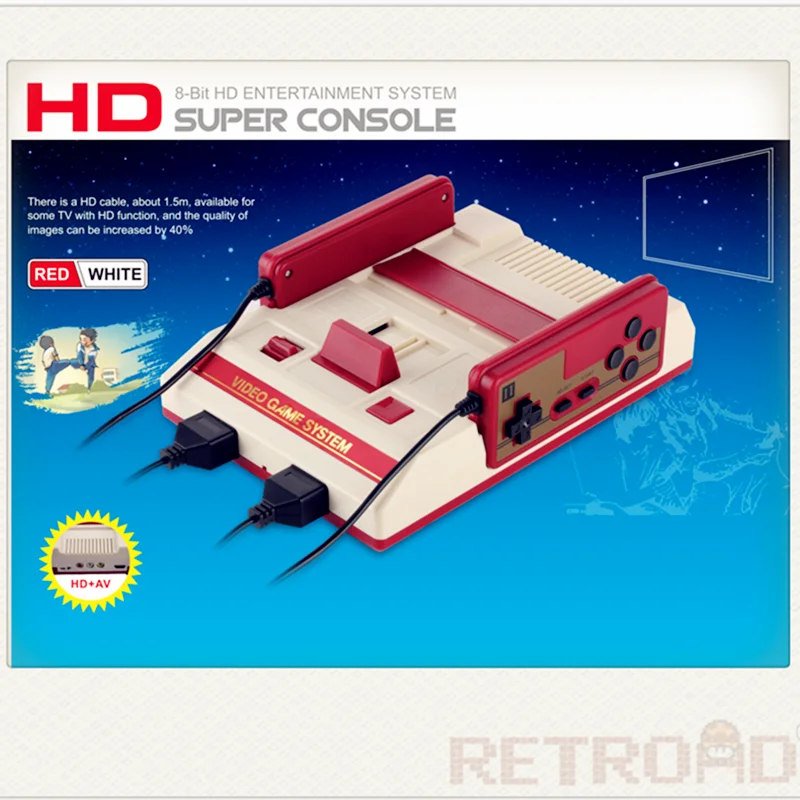 RETROAD HD Retro Console For FC/Dendy Original Shape (Model: C-56 ,HD&RCA 720P Display, 7P Plug Good Controller,300in1 for Free) - Image 2