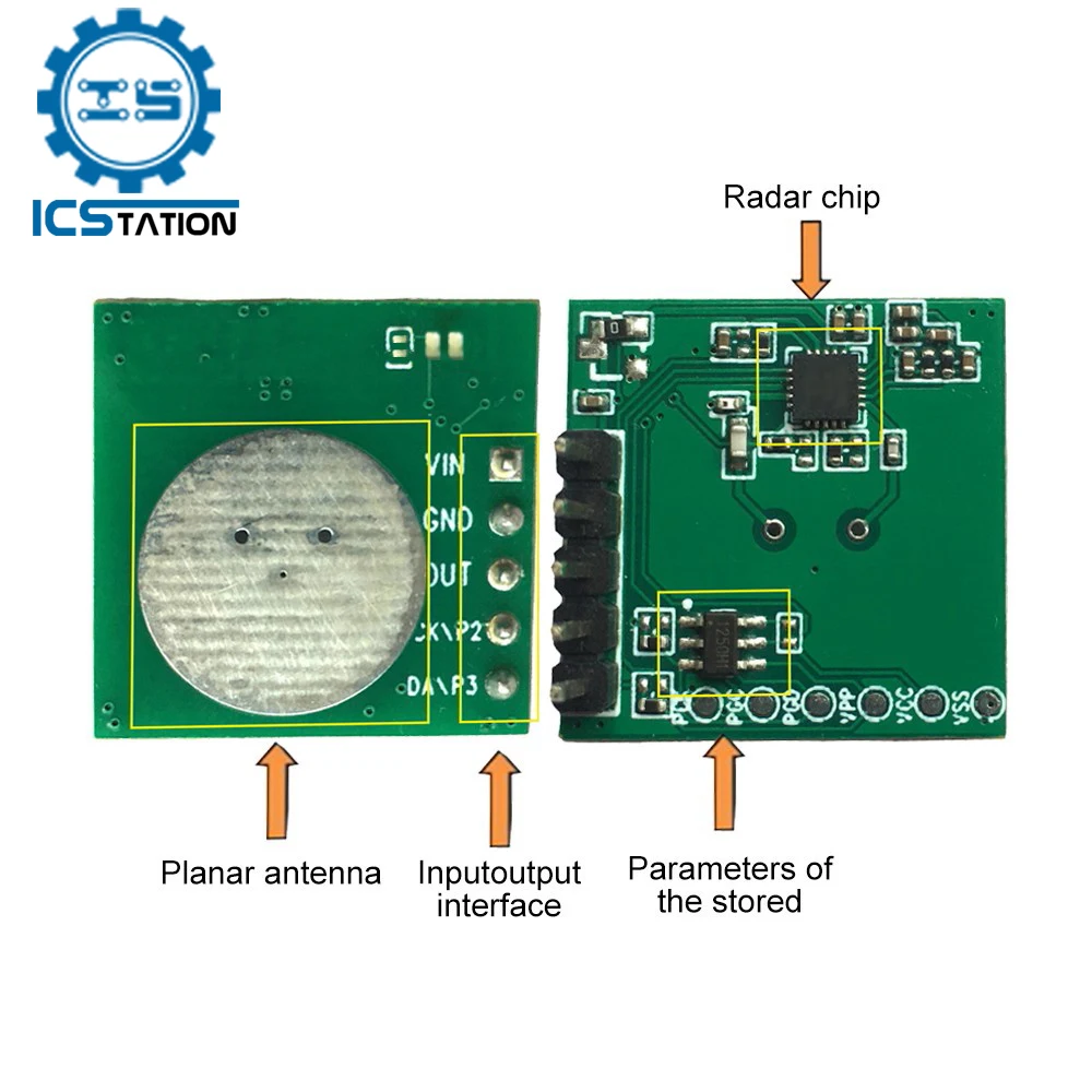 5.8GHz Microwave Radar Module 8M Distance Detector 3 Seconds Induction Delay Ultra-Low Power Infrared Human Body Induction