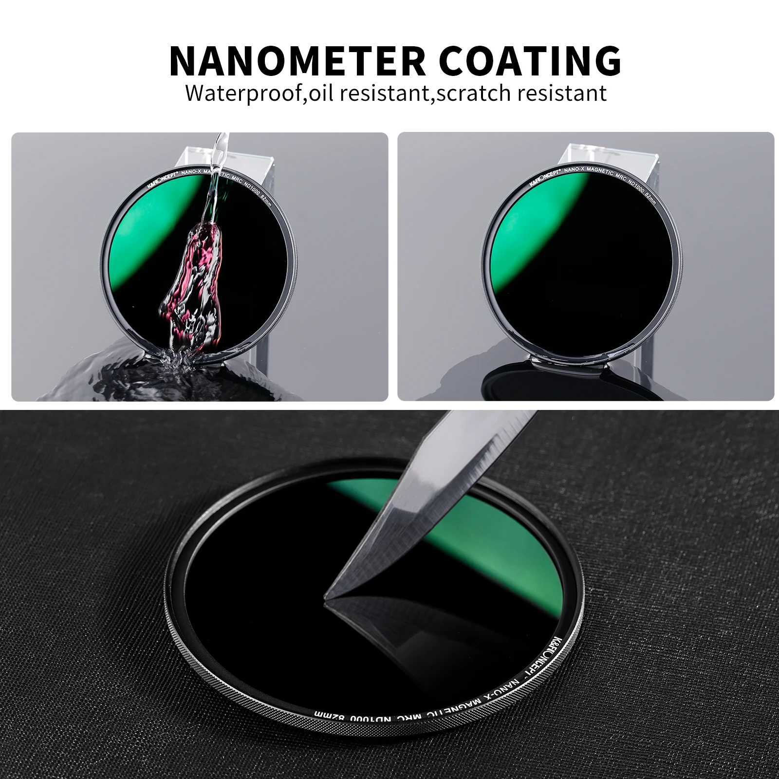 K&F Concept Magnetic ND1000 Nano-X Lens Filter with Multi Layer Coatings Neutral Density Filter 49mm 52mm 58mm 67mm 77mm 82mm