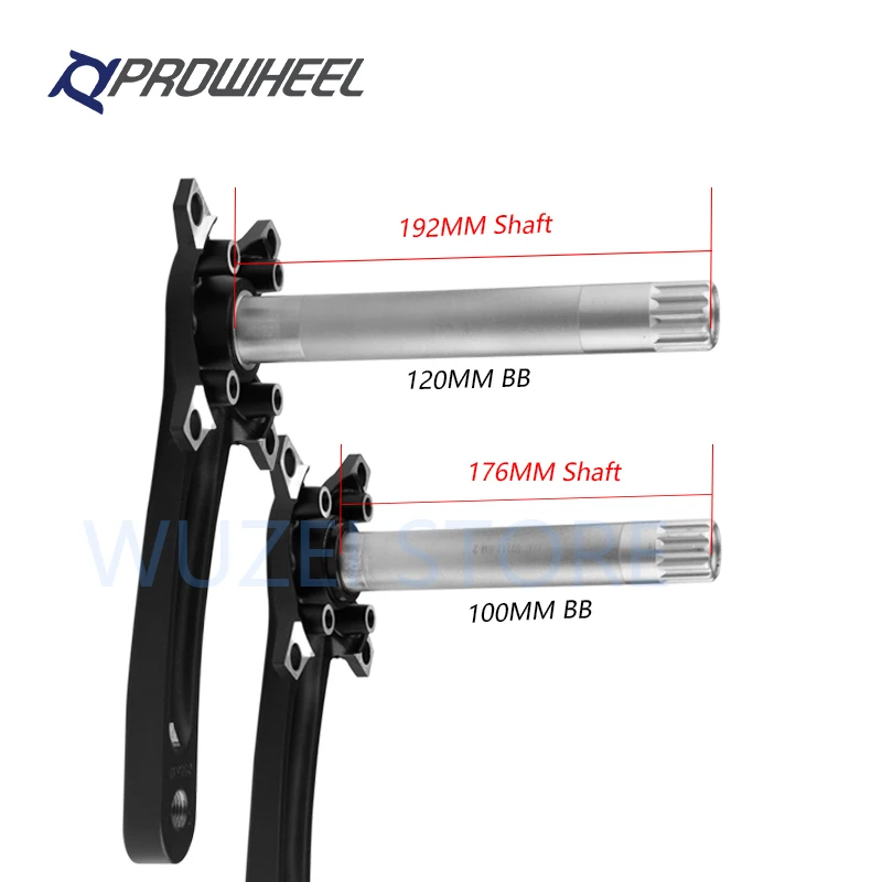 Prowheel Snow Bike Crank CLAW-TT/MPX11 170mm Crank with Bottom bracket BB100/120mm Fat bicycle crankset