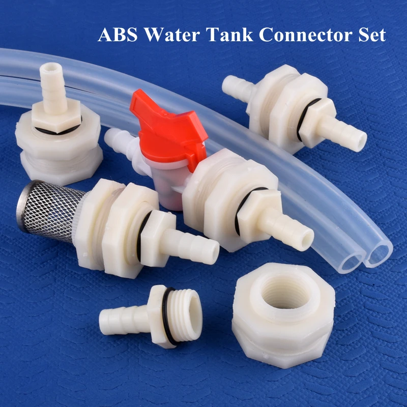 

1 Set G1/2 To 10mm Water Tank Connector Aquarium Tank Joint Drip Irrigation POM Valve Garden Water Silicone Hose Filter Joint