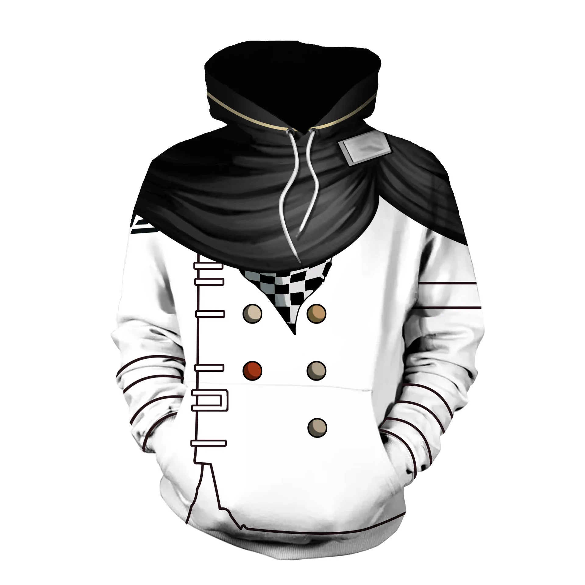 Anime Danganronpa V3 3D Hooded Sweatshirt Monokuma Ouma Kokichi Kaede Akamatsu Cosplay Clothes for Men Women  Kid Casual Warmth