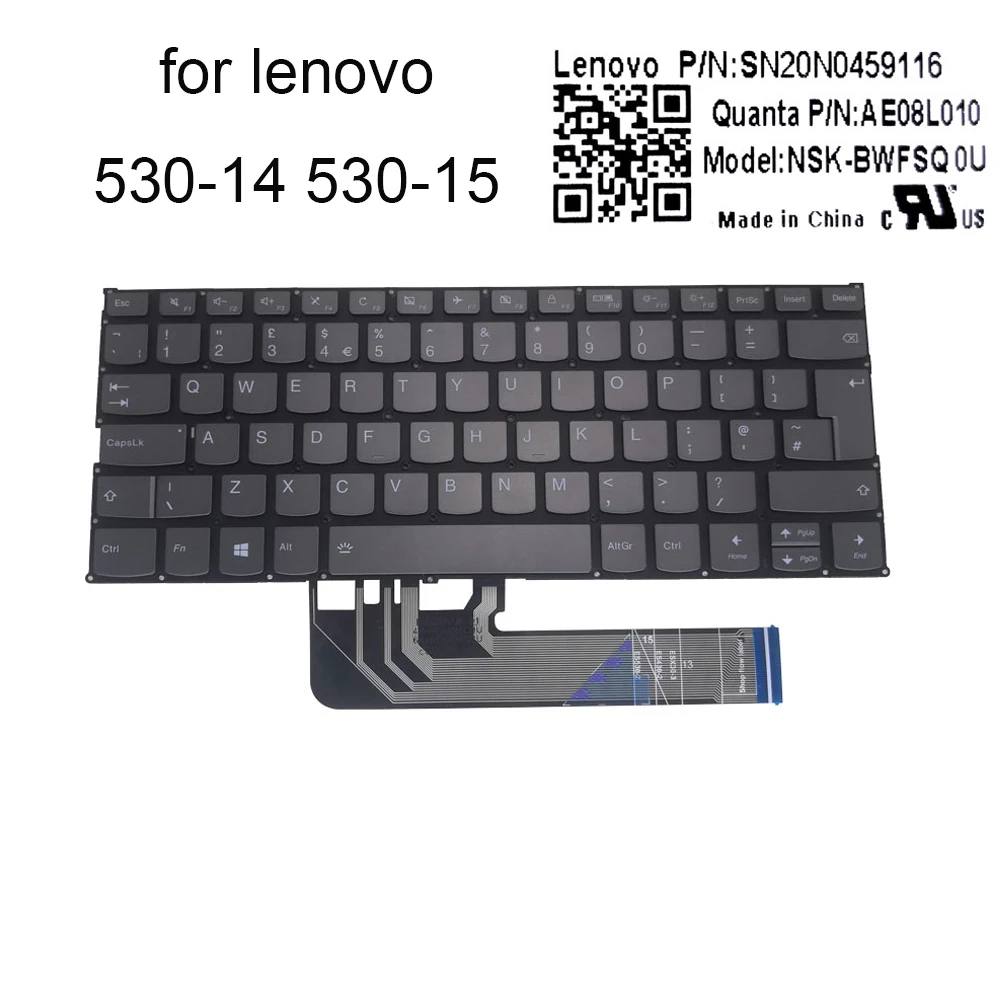 

UK Backlight Keyboard For Lenovo Yoga 530s-14ARR 530-14IKB 530S-15IKB 6-13ALC6 6-13ARE05 C340-14 Computer Keyboards SN20N0459116