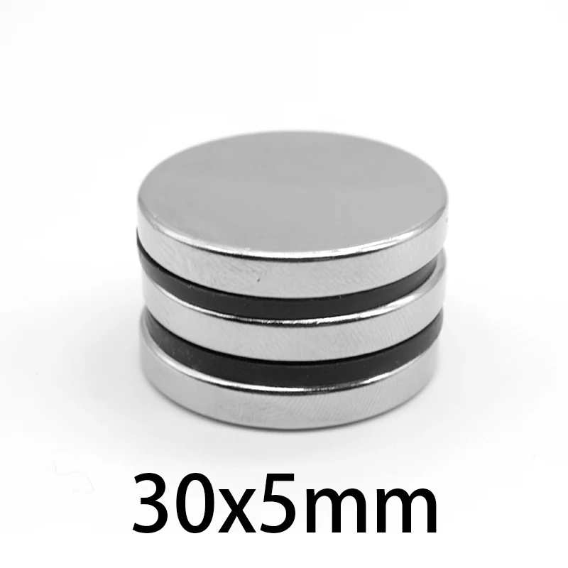 1-20 PCS 30x5mm NdFeB Super Powerful Strong Magnetic Magnets 30*5 Permanent Neodymium Magnets N35 30mmx5mm Round Magnet 30*5 mm