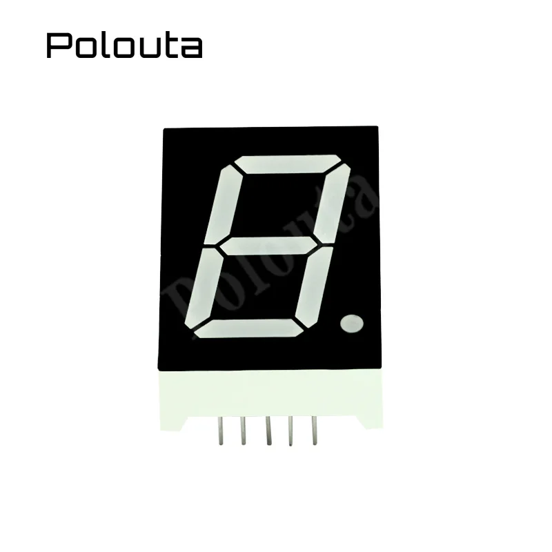 Polouta 3.0 Inch 1 Bit LED Display Module Digital Tube Common Cathode And Anode Red Dual-core Digital Tube Upper And Lower Feet