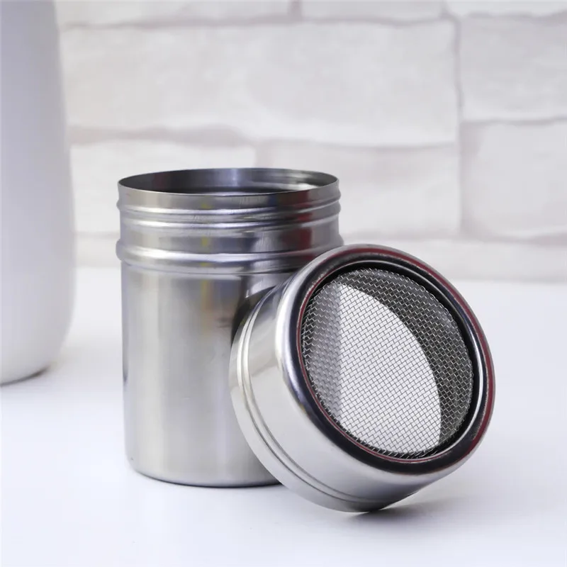 1Pc Stainless Steel Flour Salt Sifter Icing Sugar Dredger Chocolate Powder Shaker Spice Pepper Shakers Kitchen Cooking Tools images - 6