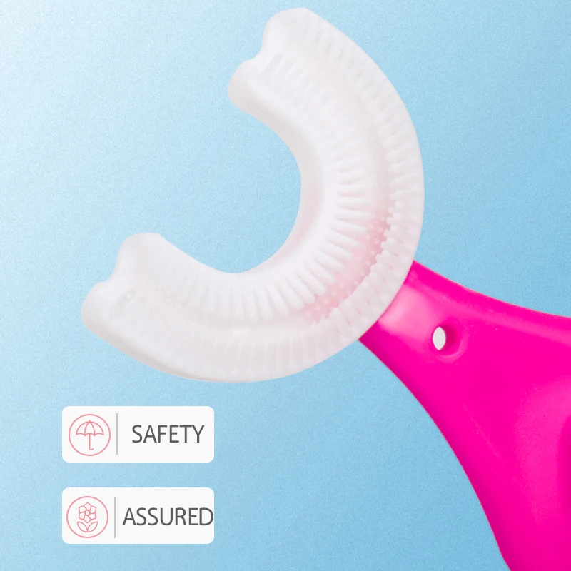 Bàn Chải Đánh Răng Trẻ Em 360 Độ Hình Chữ U Mềm Dẻo Silicone Bàn Chải Đánh Răng Trẻ Em Răng Chăm Sóc Răng Miệng Làm Sạch Sơ Sinh Cho Bé vật Dụng