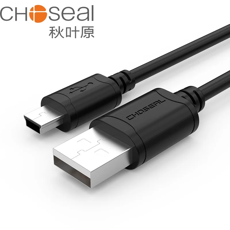 

CHOSEAL USB 2.0 Cable to Mini USB Data Sync Cable 5 Pin Male to Male Fast Charging Cord Line For Hard Disk Camera MP3 Mp4 Player