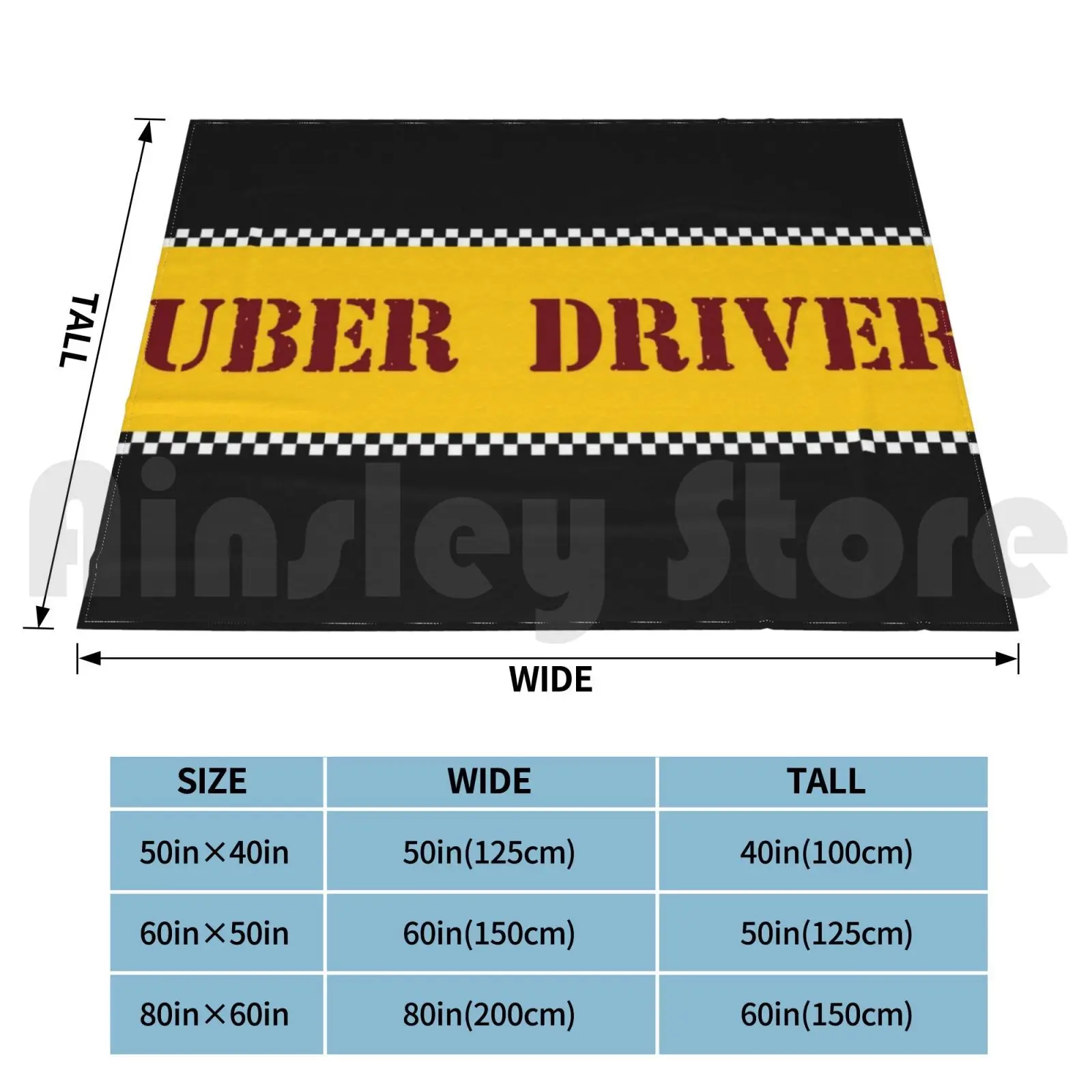 بطانية Uber Driver Fashion Custom Uber Driver Taxi Driver Update Travis Travis Bickle Yellow Cab Satire Taxi