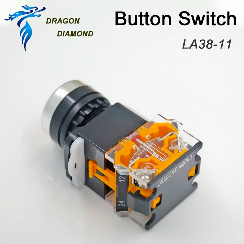 CO2 Laser Button Switch LA38-11 For CO2 Laser Engraving & CNC 3018 Spindle Upgrade Fiber Marking Machine