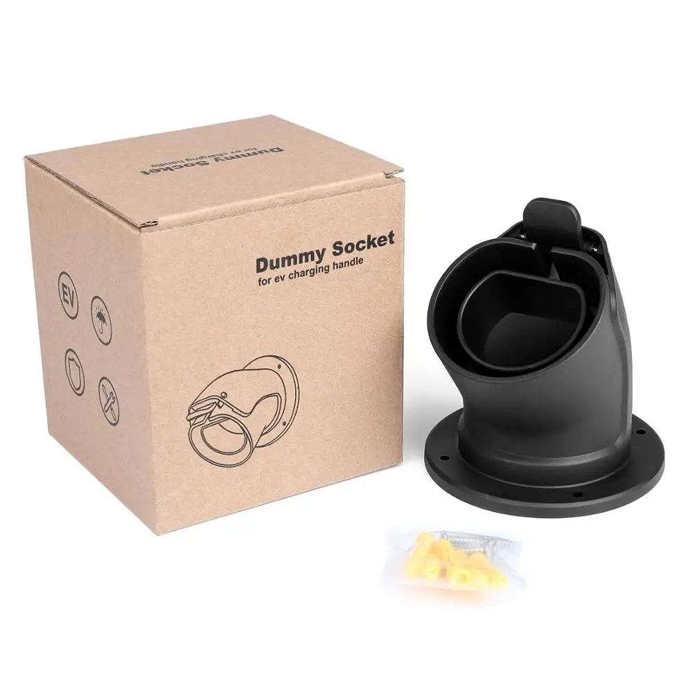 EV Charger Holder Electric Vehicle IEC 62196-2 EU Type 2 Connector Plug Fixed Seat Wall Mount AC Dummy Socket IP66 Waterproof