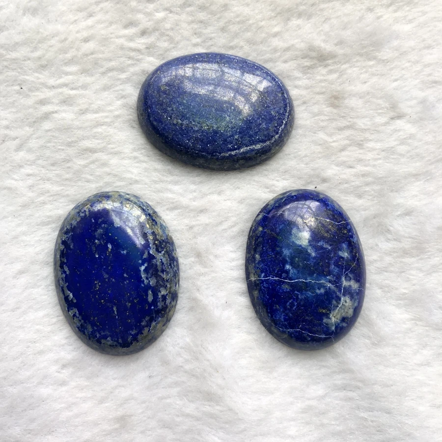 

Wholesale 1pcs 100% Natural Lapis Lazuli Bead Cabochon 30x40mm Oval Gem Stone Cabochon Ring Face Pendant