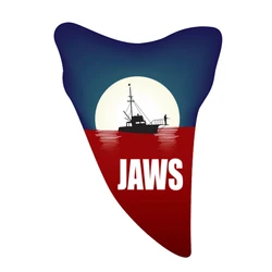 Jaws Badge the great shark Brooch Steven Spielberg Film Enamel Pin  Movie Collections